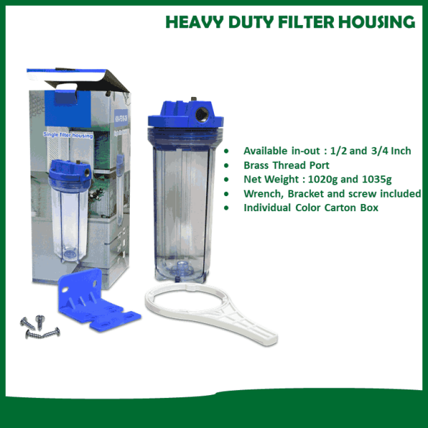 10" Clear Brass Housing Set