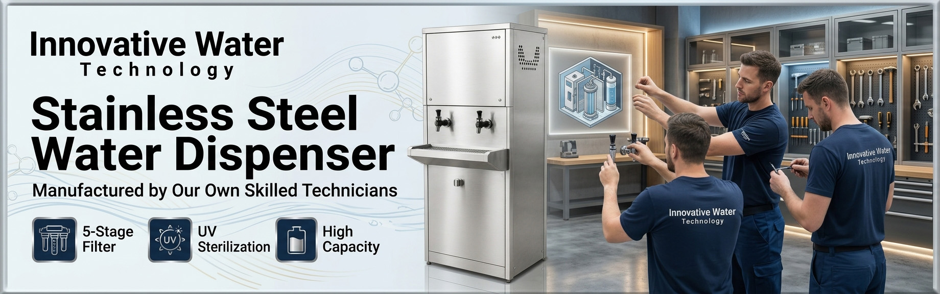 Stainless steel water dispenser