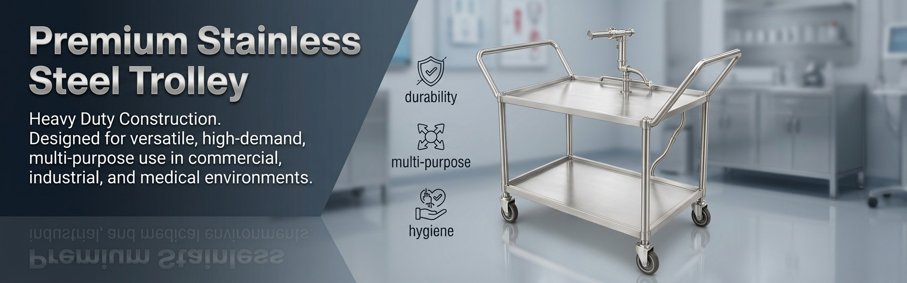 stainless steel trolley banner